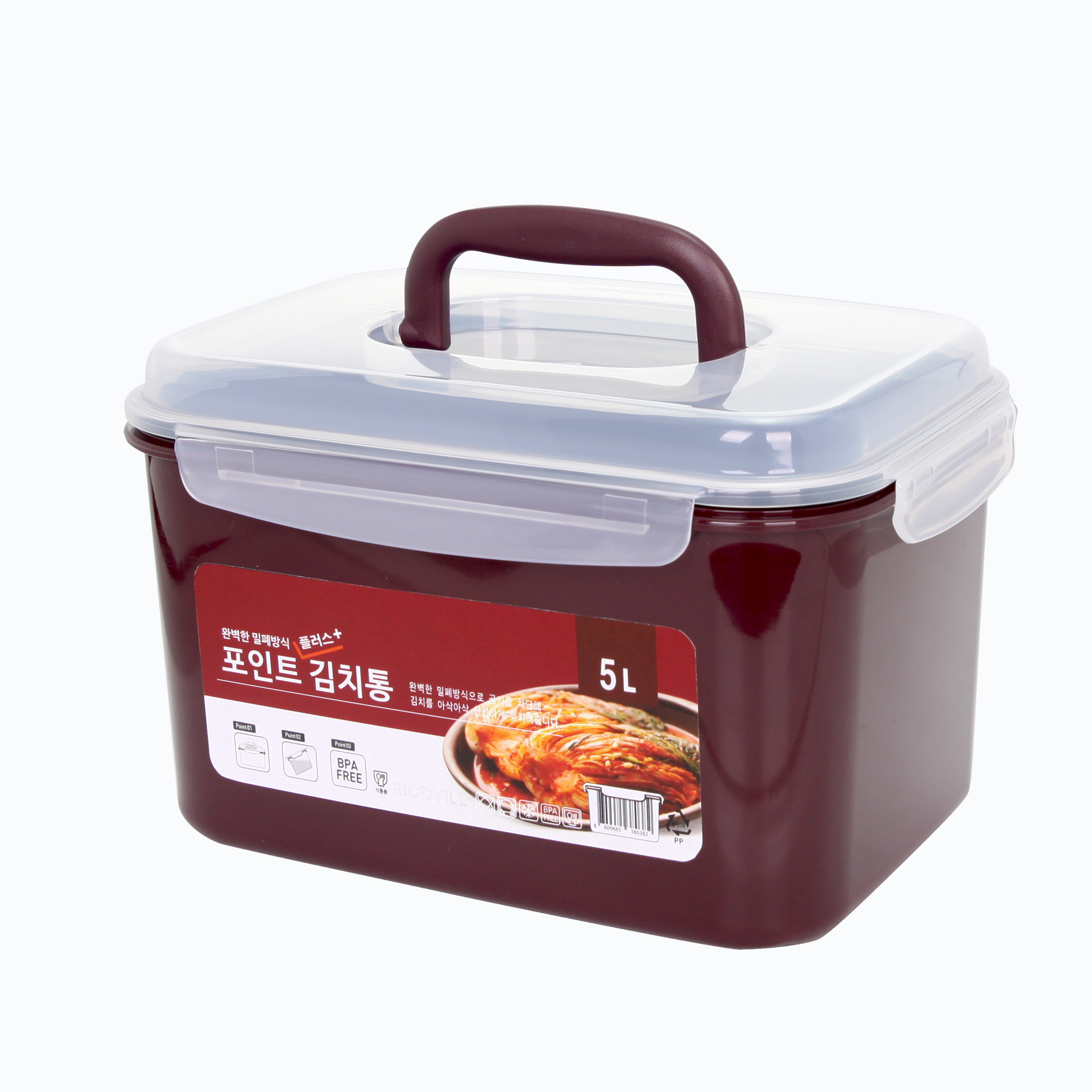 [단품]포인트 돔형 김치통 5 L